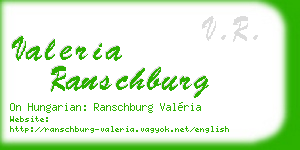 valeria ranschburg business card